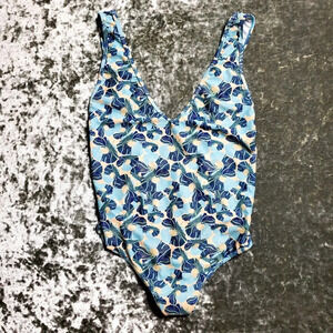 Thalassa Blue Floral One-Piece Swimsuit